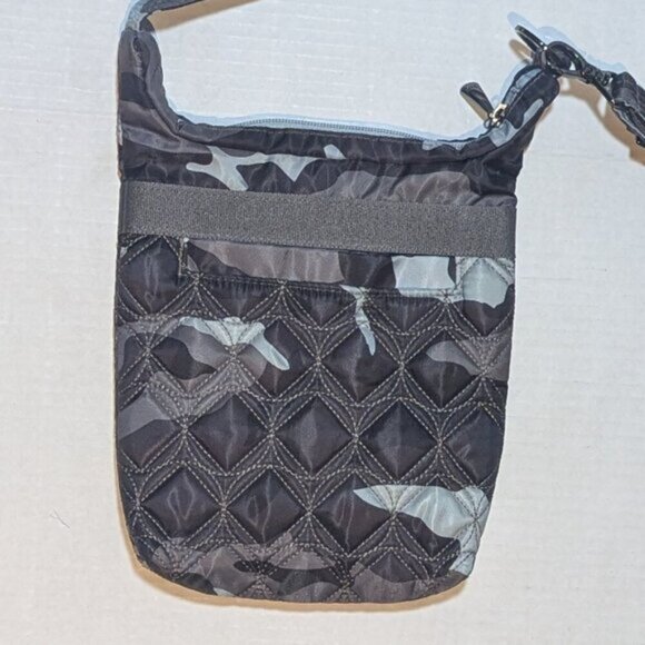 Lug Skipper Purse Small Blue Camo Crossbody Travel Bag RFID Anti-Theft Strap - Picture 3 of 9